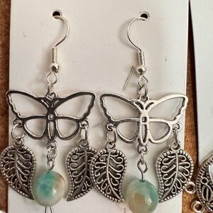 Butterfly dangle earrings